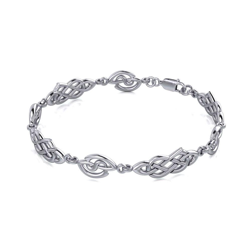 A limitless bound ~ Celtic Knotwork Sterling Silver Bracelet TBG089