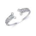 Celtic Knot Sterling Silver Cuff Bracelet TBG343 Open Design Intricate Weave Peter Stone