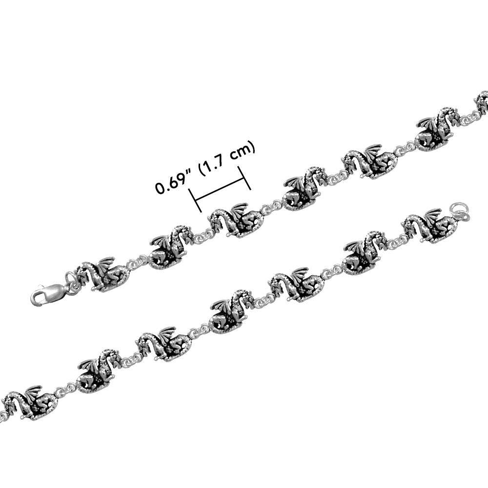 Fantasy Dragon Sterling Silver Bracelet TBG409