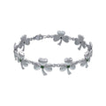 Celtic Shamrock Link Sterling Silver Bracelet TBG713