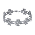 Celtic Knot Shamrock Link Sterling Silver Bracelet TBG768