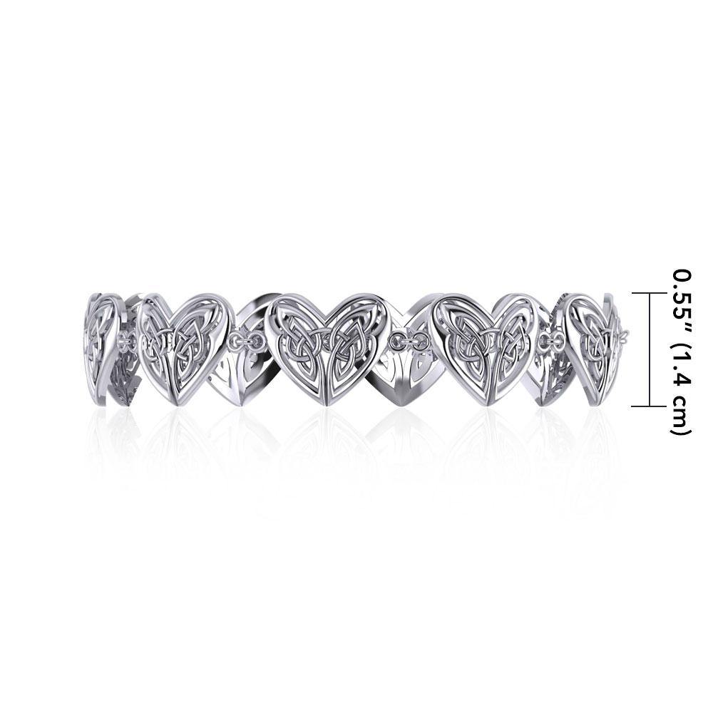 Eternal Celtic Hearts Sterling Silver Bracelet TBG774