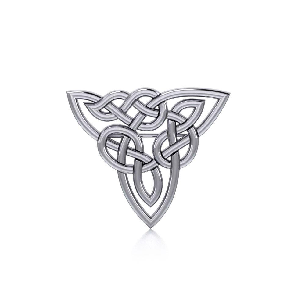 Celtic Knotwork Trinity Sterling Silver Brooch TBR017