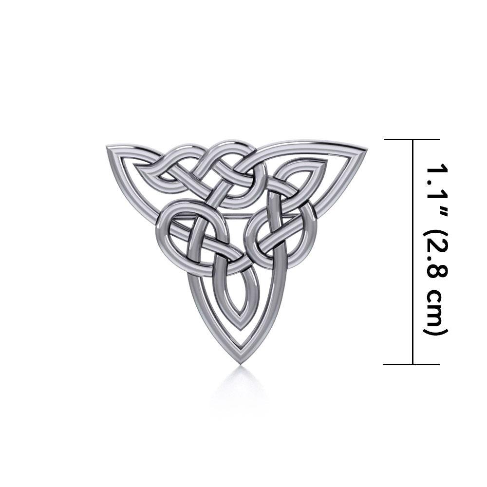 Celtic Knotwork Trinity Sterling Silver Brooch TBR017