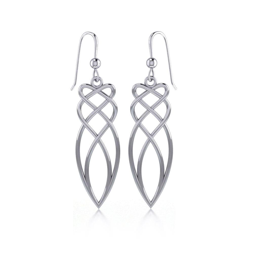 Celtic Knotwork Sterling Silver Dangle Earrings TE100