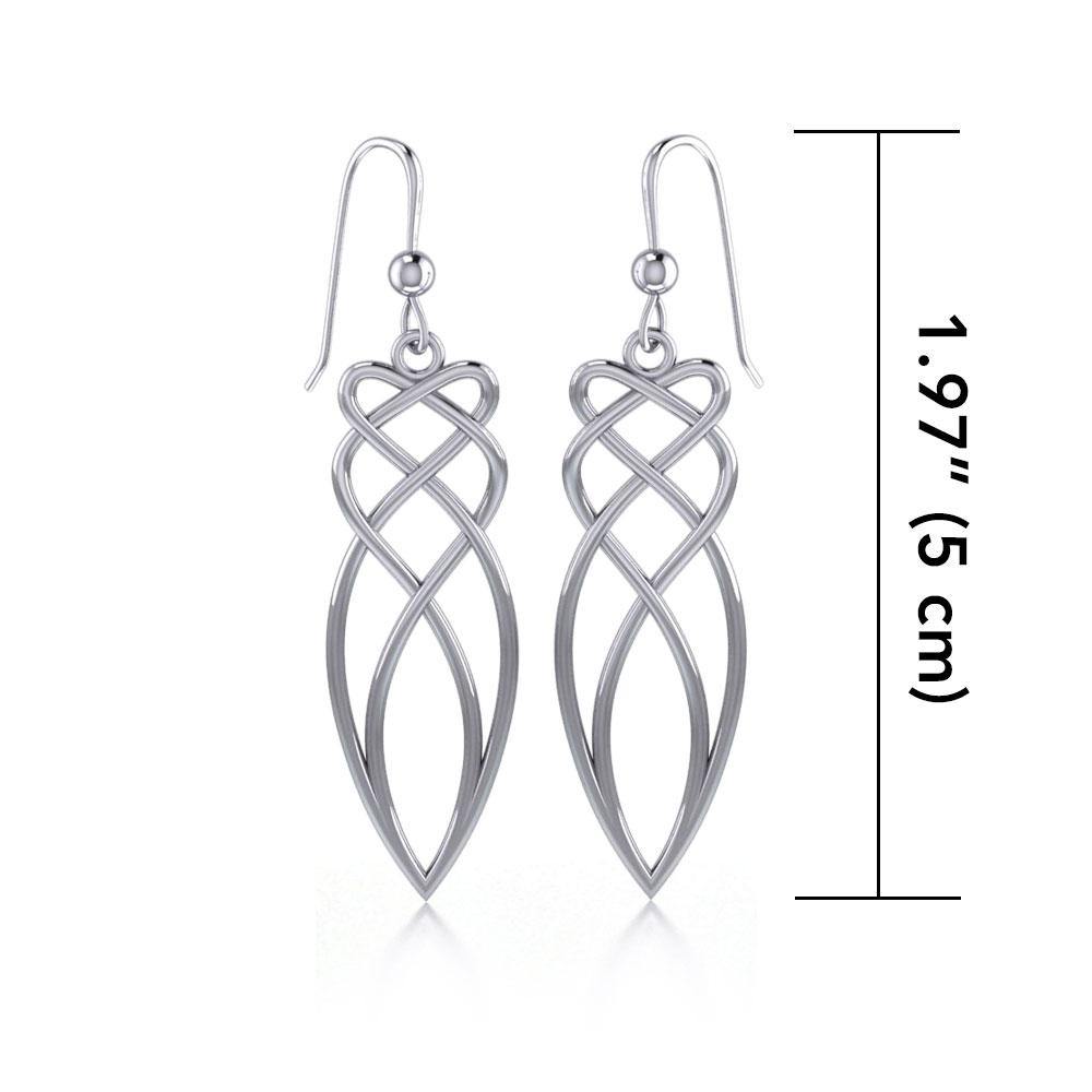 Celtic Knotwork Sterling Silver Dangle Earrings TE100