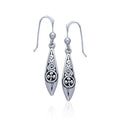 Celtic Knotwork Shamrock Sterling Silver Earrings TE2600