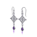 Celtic Quaternary Knot Sterling Silver Earrings TE2891