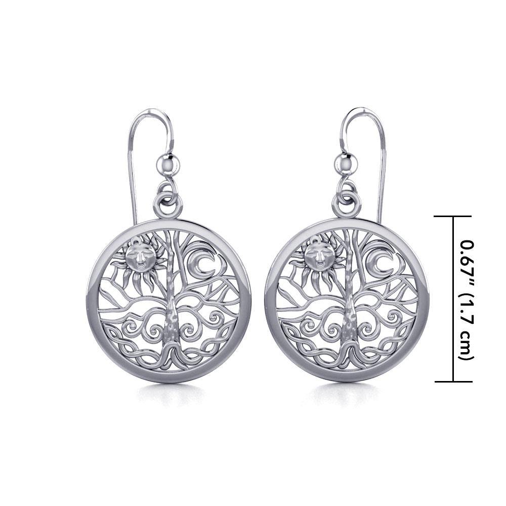 Celtic Tree of Life Sterling Silver Earrings TER060