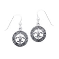 Fit for a queen in Celtic Knotwork Fleur-de-Lis Sterling Silver Hook Earrings TER113