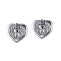 Celtic Claddagh Heart Sterling Silver Post Earrings TER1654