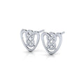 Celtic Heart Sterling Silver Post Earrings TER1655