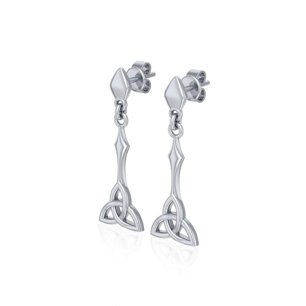 Celtic Trinity Knot Sterling Silver Post Earrings TER1679