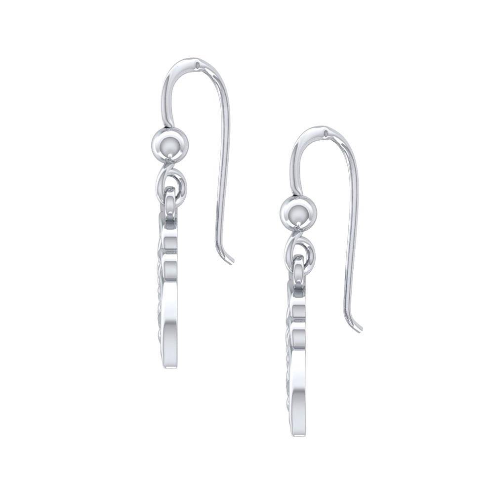 Celtic Shark Fin Sterling Silver Earrings TER1722