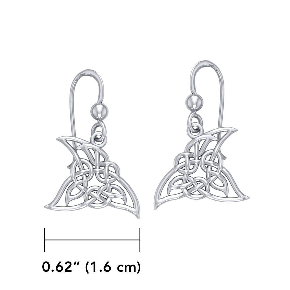 Celtic Shark Fin Sterling Silver Earrings TER1722