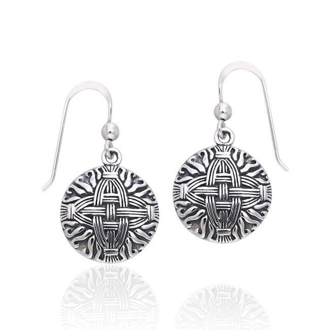 Celtic Cross of St. Brigid Sterling Silver Earrings TER209