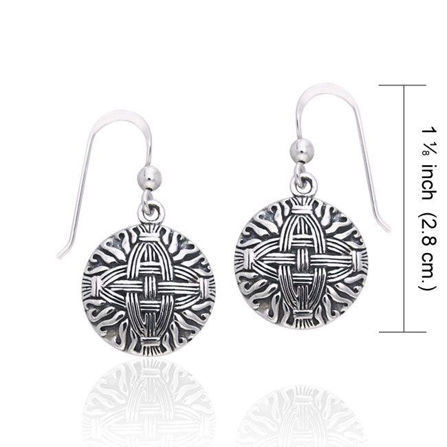 Celtic Cross of St. Brigid Sterling Silver Earrings TER209