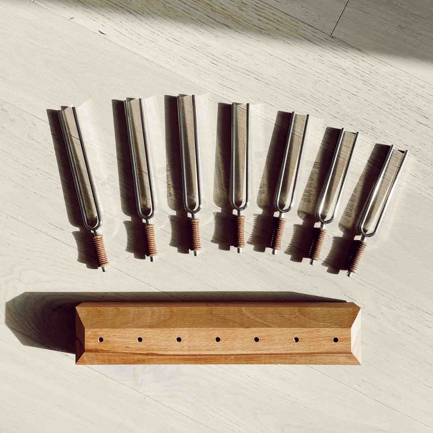 7 Chakra Healing Tuning Fork Set | Standard Tuning Fork Set | Wiccan Center