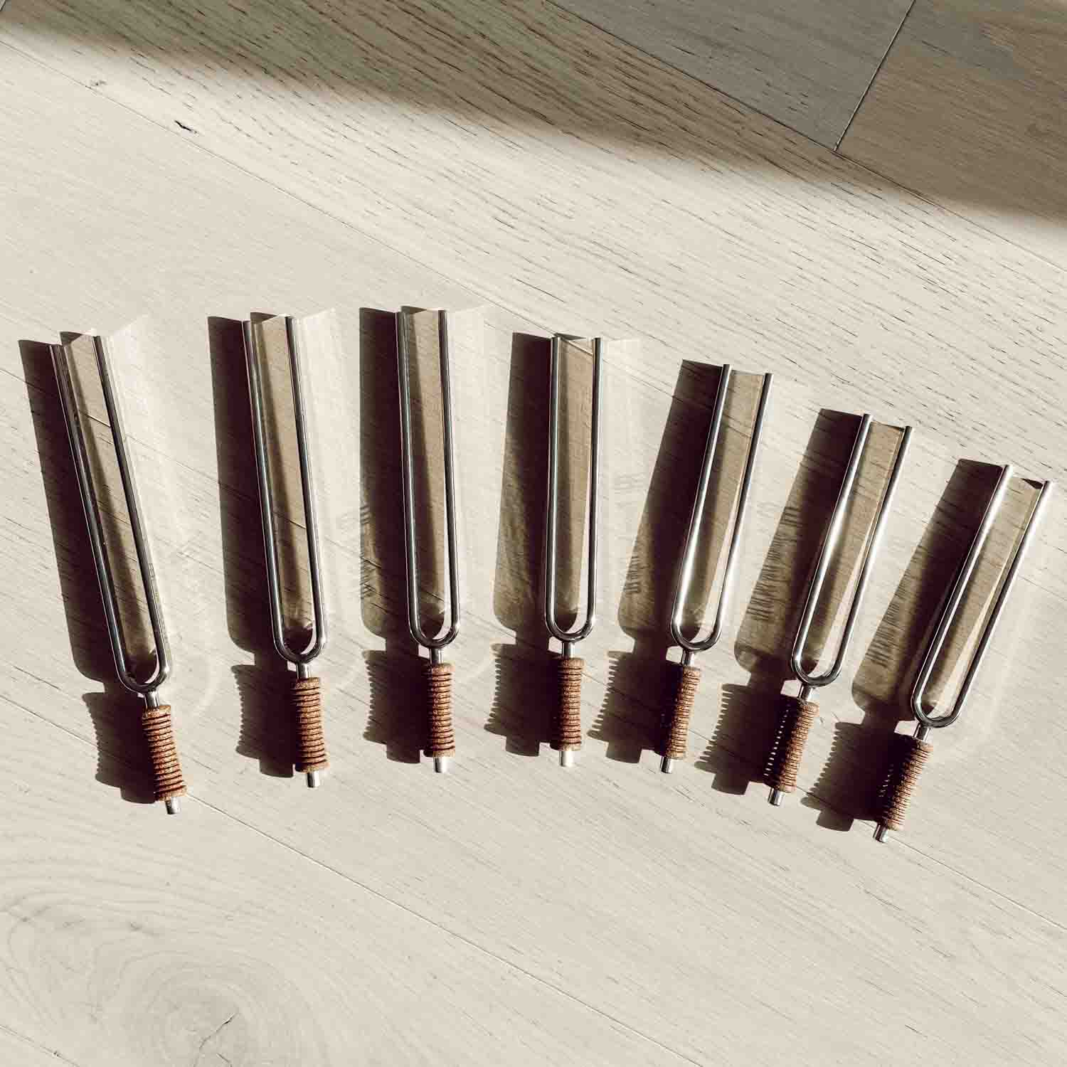 7 Chakra Healing Tuning Fork Set | Standard Tuning Fork Set | Wiccan Center