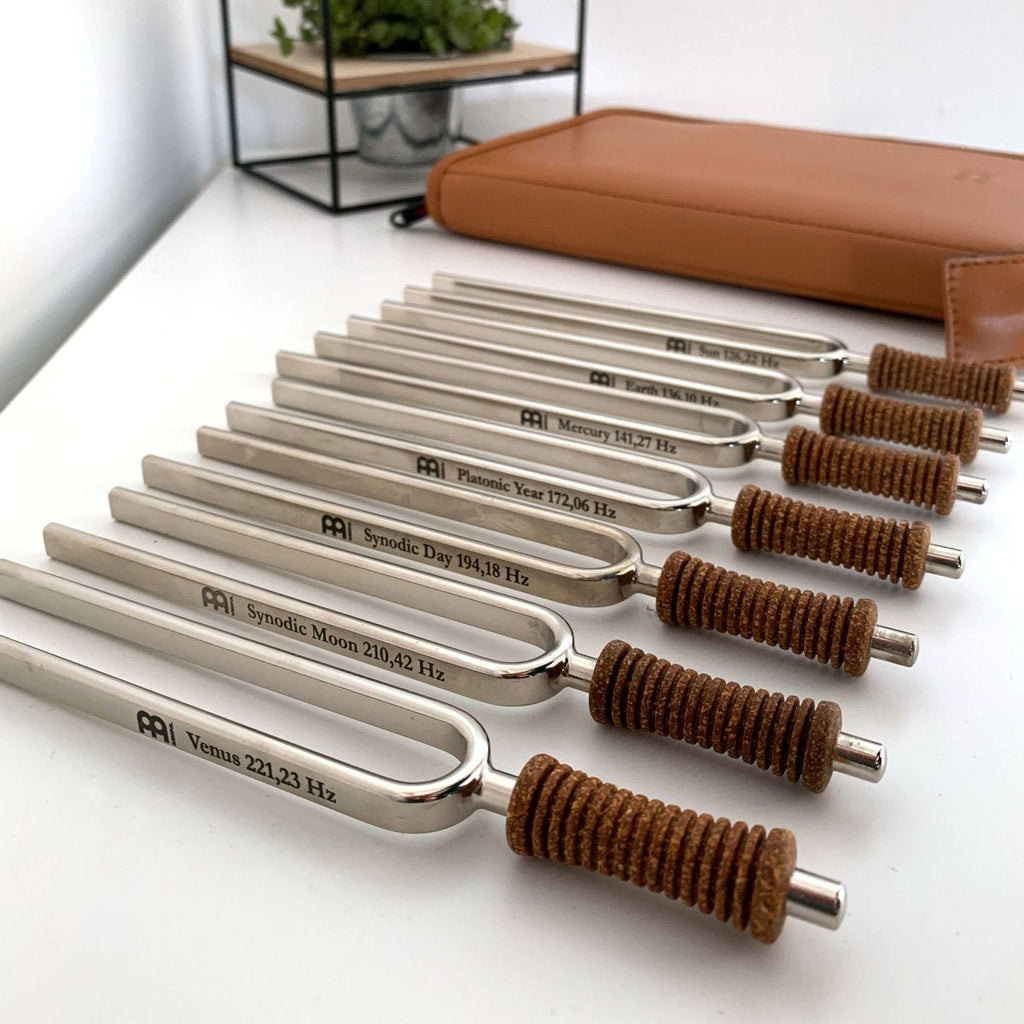 7 Chakra Healing Tuning Fork Set with Travel Case | Standard Tuning Fork Set | Wiccan Center
