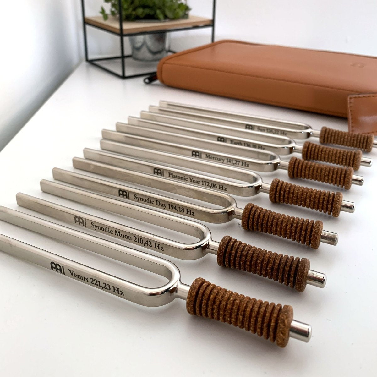 7 Chakra Healing Tuning Fork Set with Travel Case | Standard Tuning Fork Set | Wiccan Center