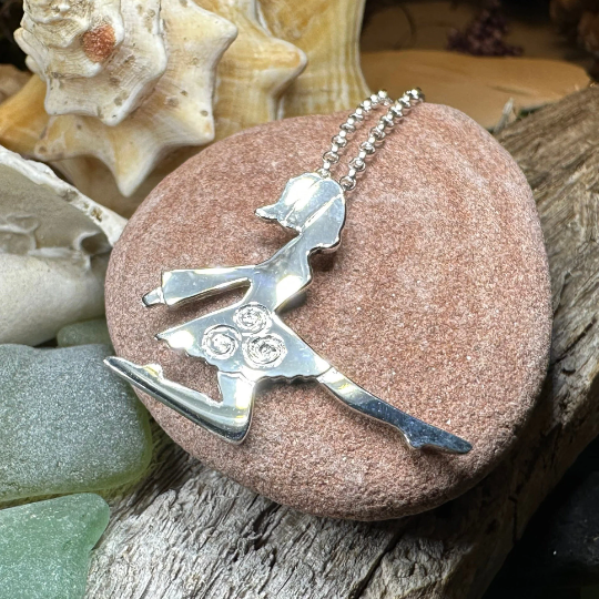 Silver Irish Dancer Necklace | Pendant | Wiccan Center