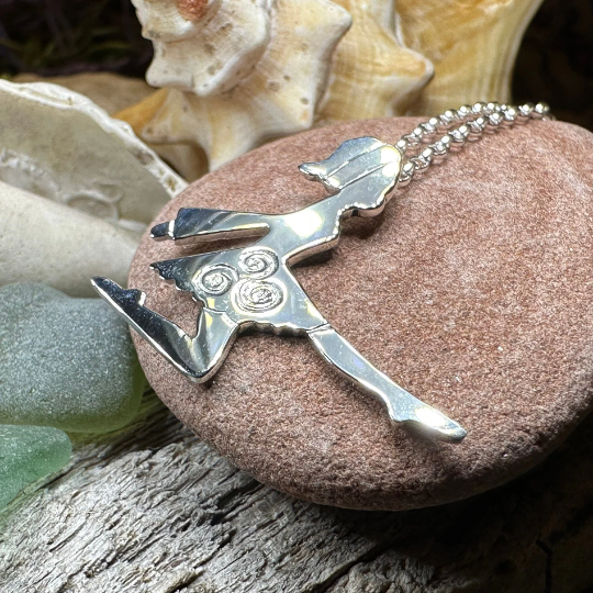 Silver Irish Dancer Necklace | Pendant | Wiccan Center