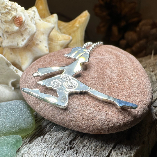 Silver Irish Dancer Necklace | Pendant | Wiccan Center