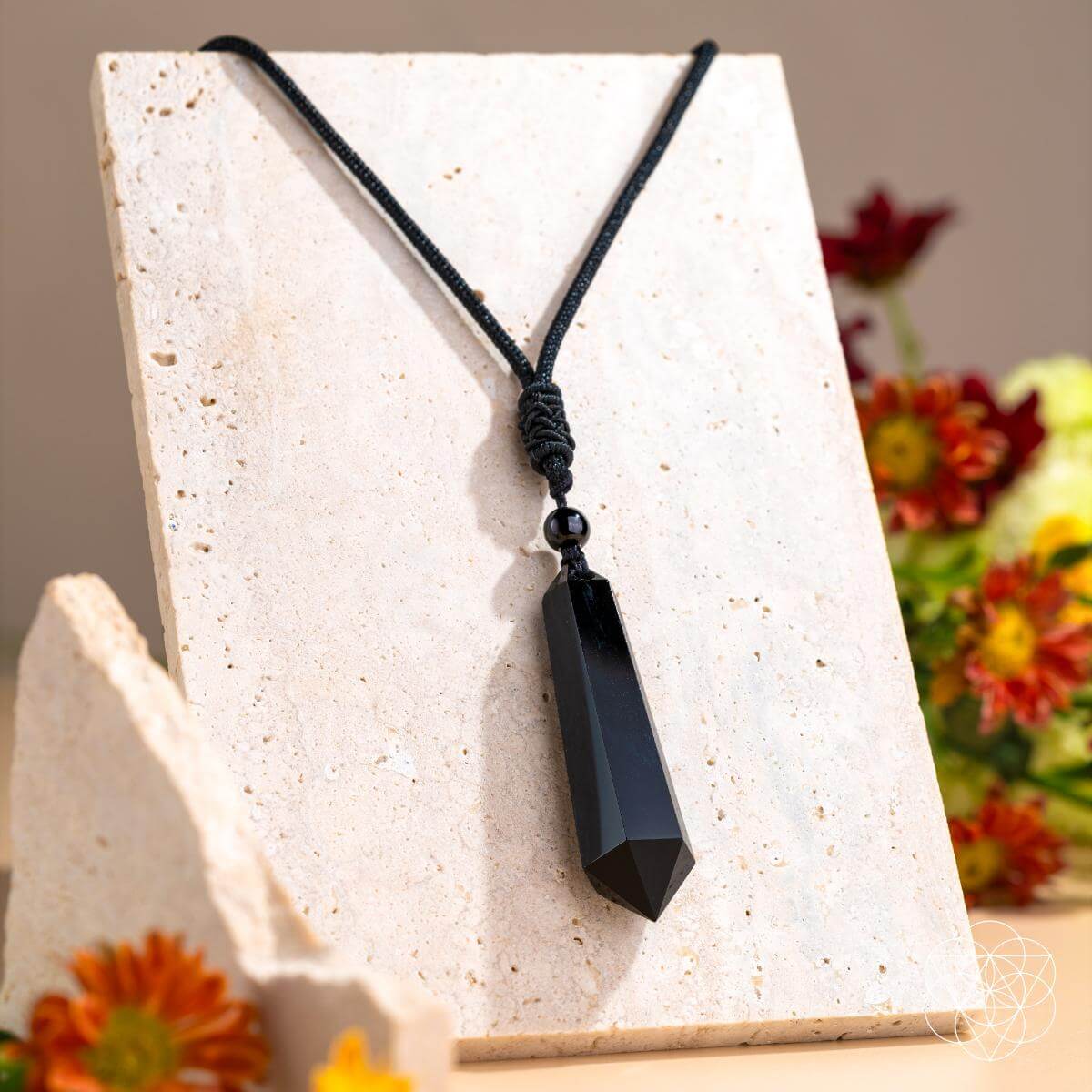 The Black Obsidian Talisman of Protection | Pendant Necklaces | Wiccan Center