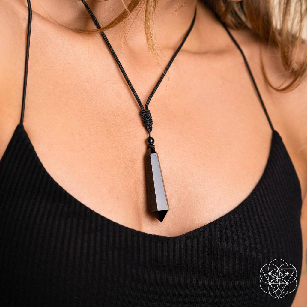 The Black Obsidian Talisman of Protection | Pendant Necklaces | Wiccan Center