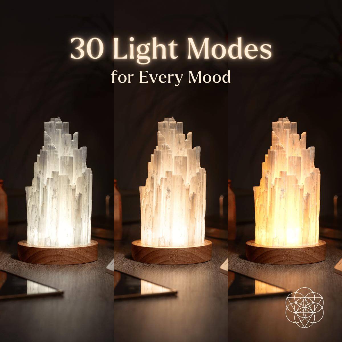 The Cleanse-All Selenite Lamp - 2 Pounds of Healing Power | Night Light | Wiccan Center