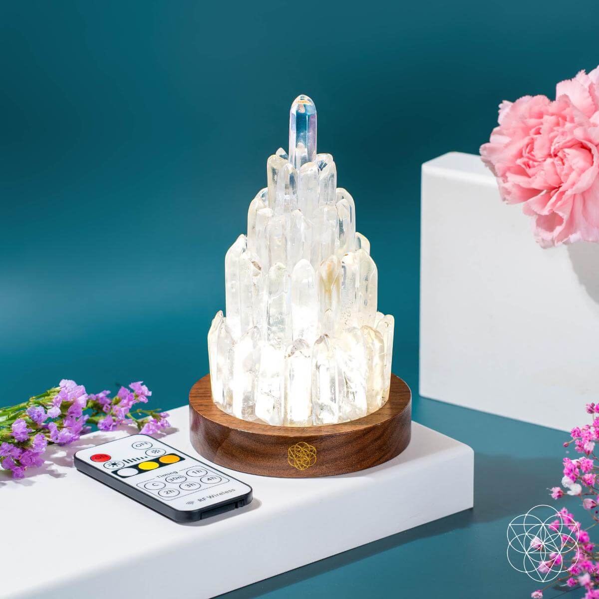 The Clear Quartz Manifestation Tower Lamp | Night Light | Wiccan Center