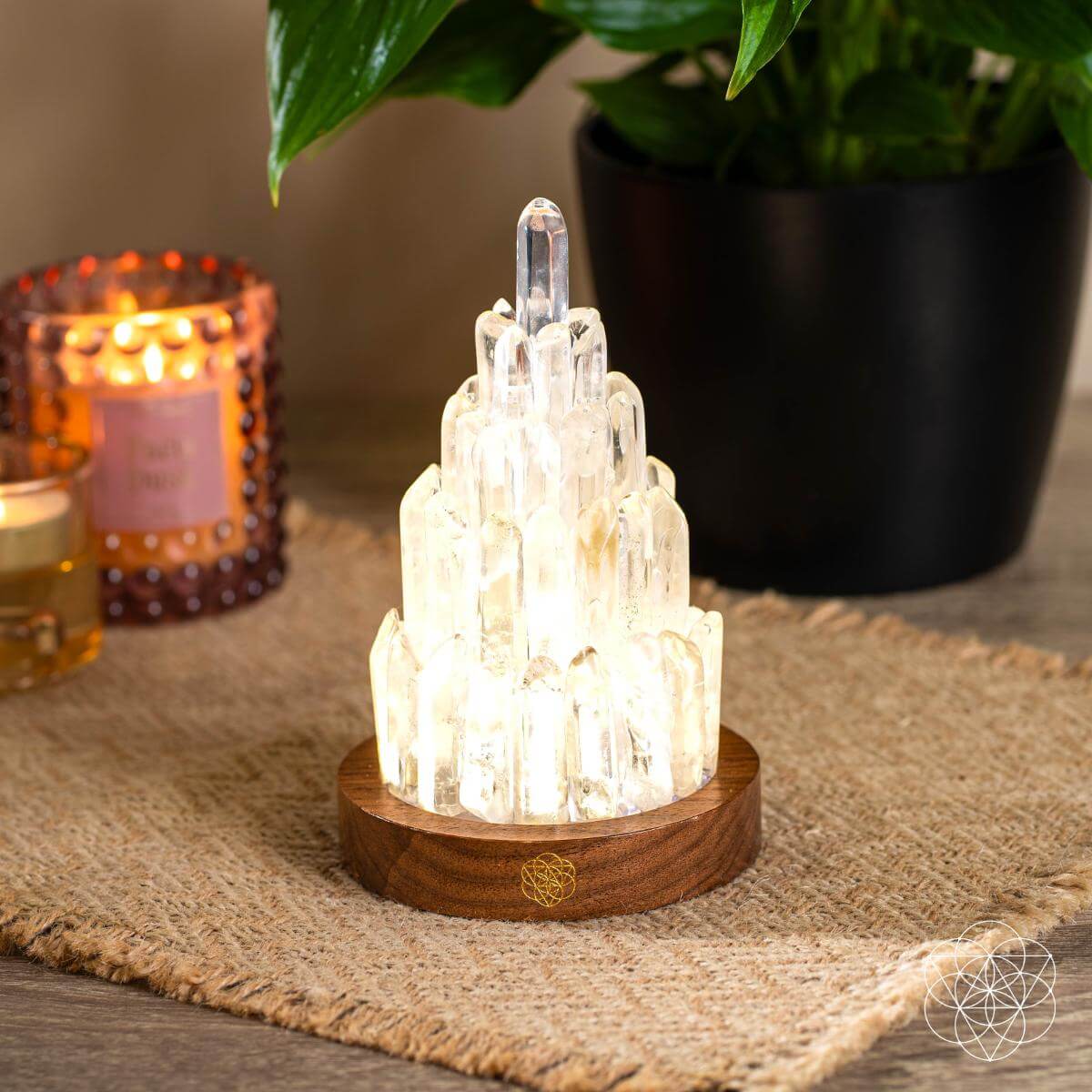 The Clear Quartz Manifestation Tower Lamp | Night Light | Wiccan Center
