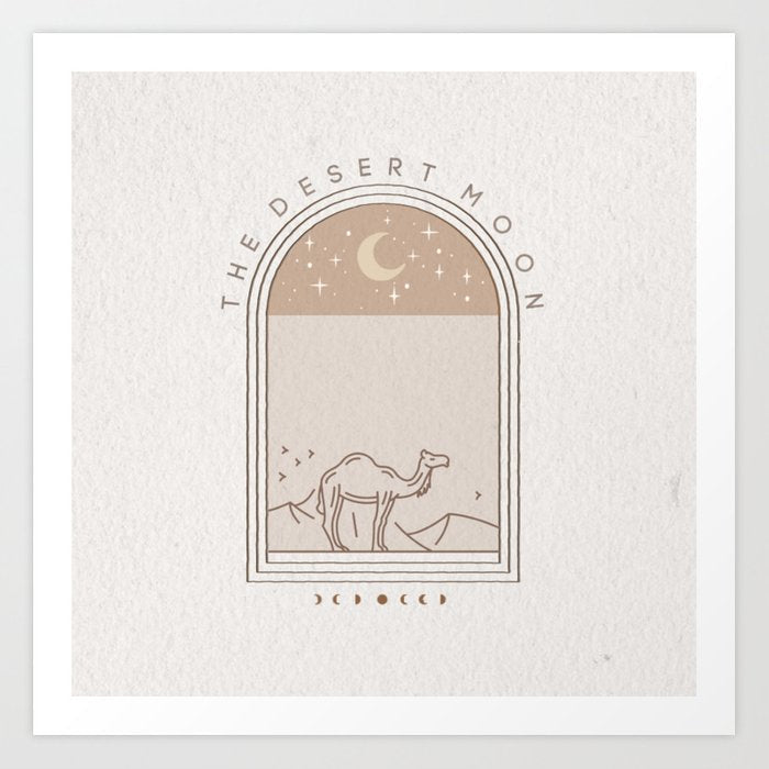The Desert Moon Art Print