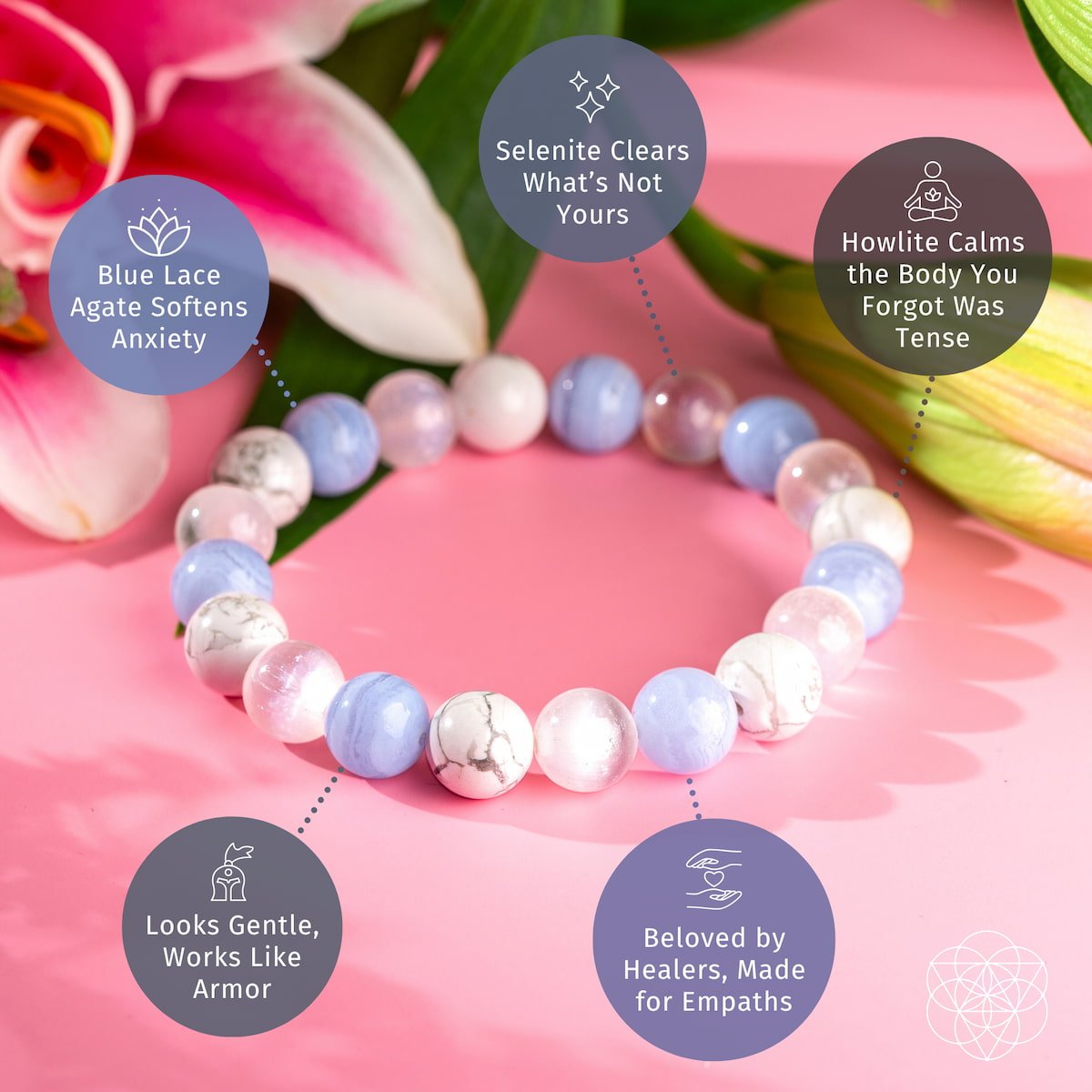 The Empath’s Trio - Daily Reset Bracelet | Bracelet | Wiccan Center