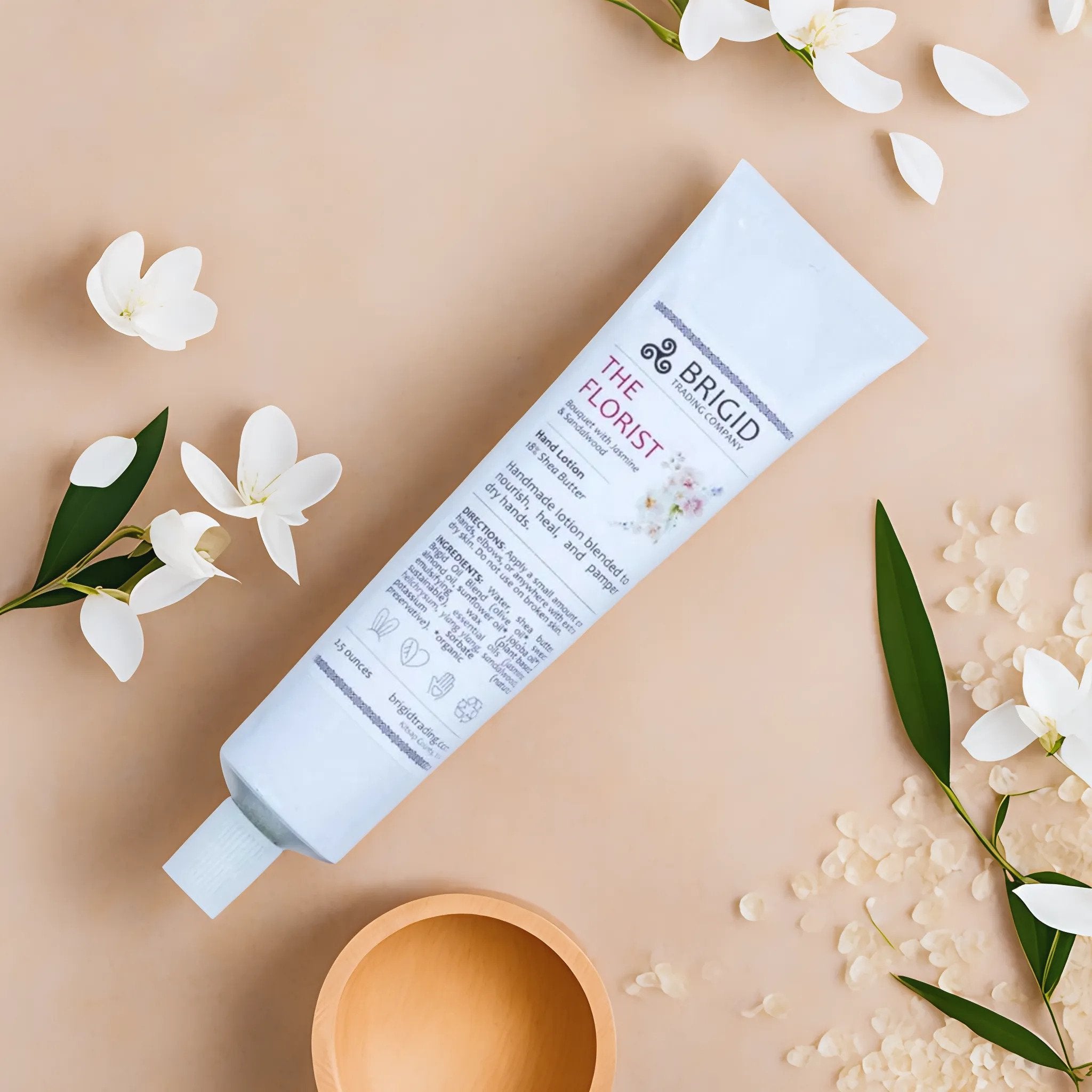 The Florist Natural Hand Lotion - Jasmine, Ylang Ylang, Helichrysum, and Sandalwood | Hand Lotion | Wiccan Center