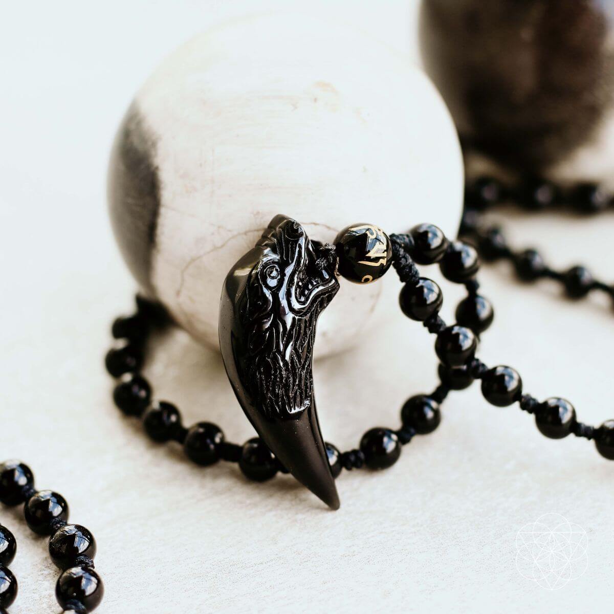 The Obsidian Wolf Pendant | Pendant Necklaces | Wiccan Center