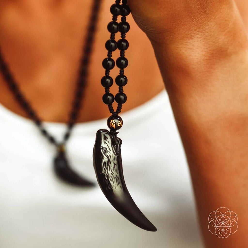The Obsidian Wolf Pendant | Pendant Necklaces | Wiccan Center