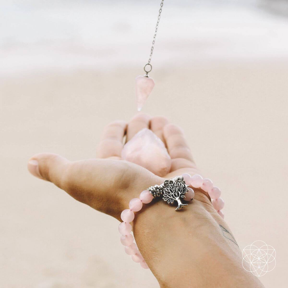 The Rose Quartz Healing Crystal Set | Jewelry Set | Wiccan Center