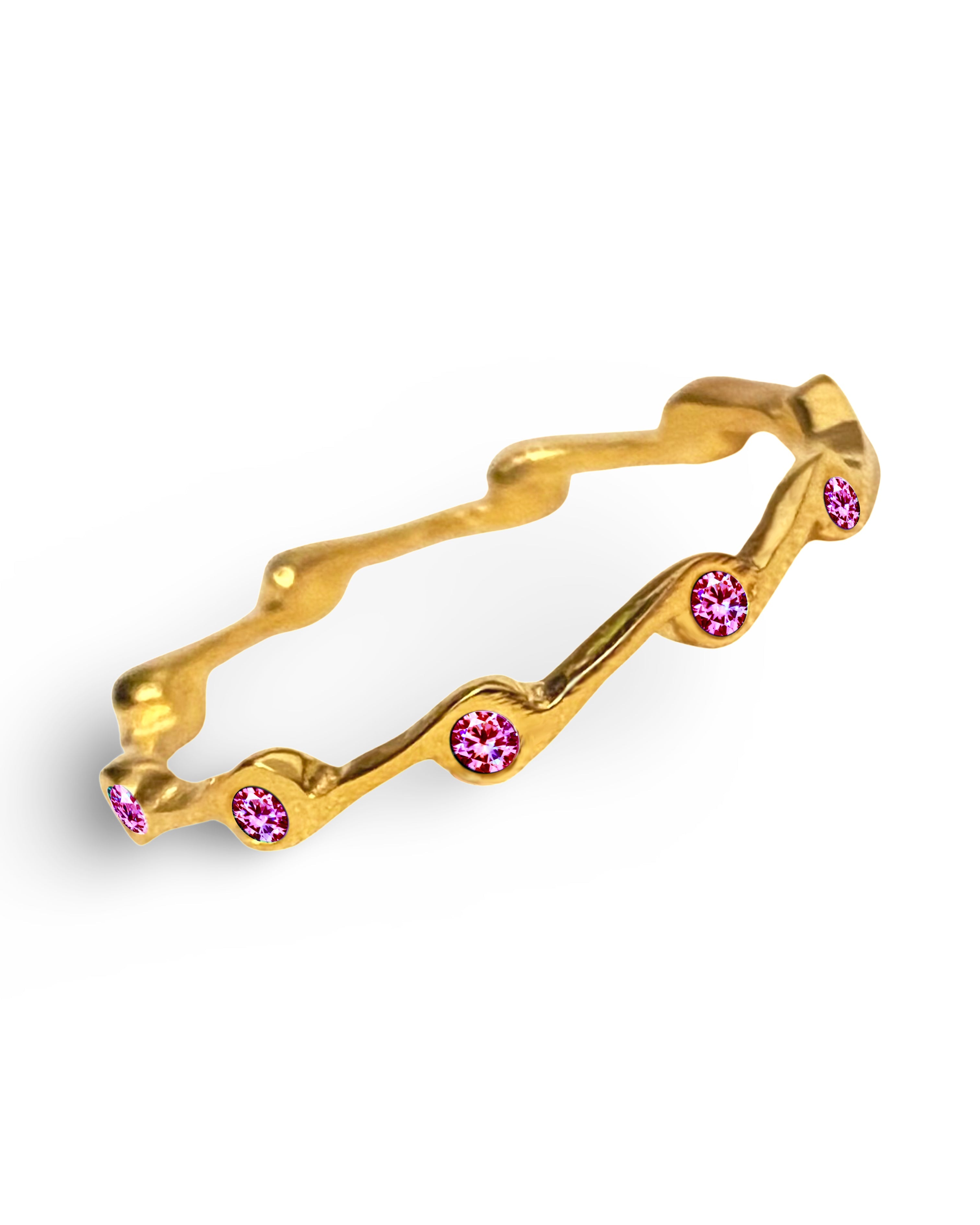 Pink Tourmaline Birthstone Stacker Ring | Rings | Wiccan Center