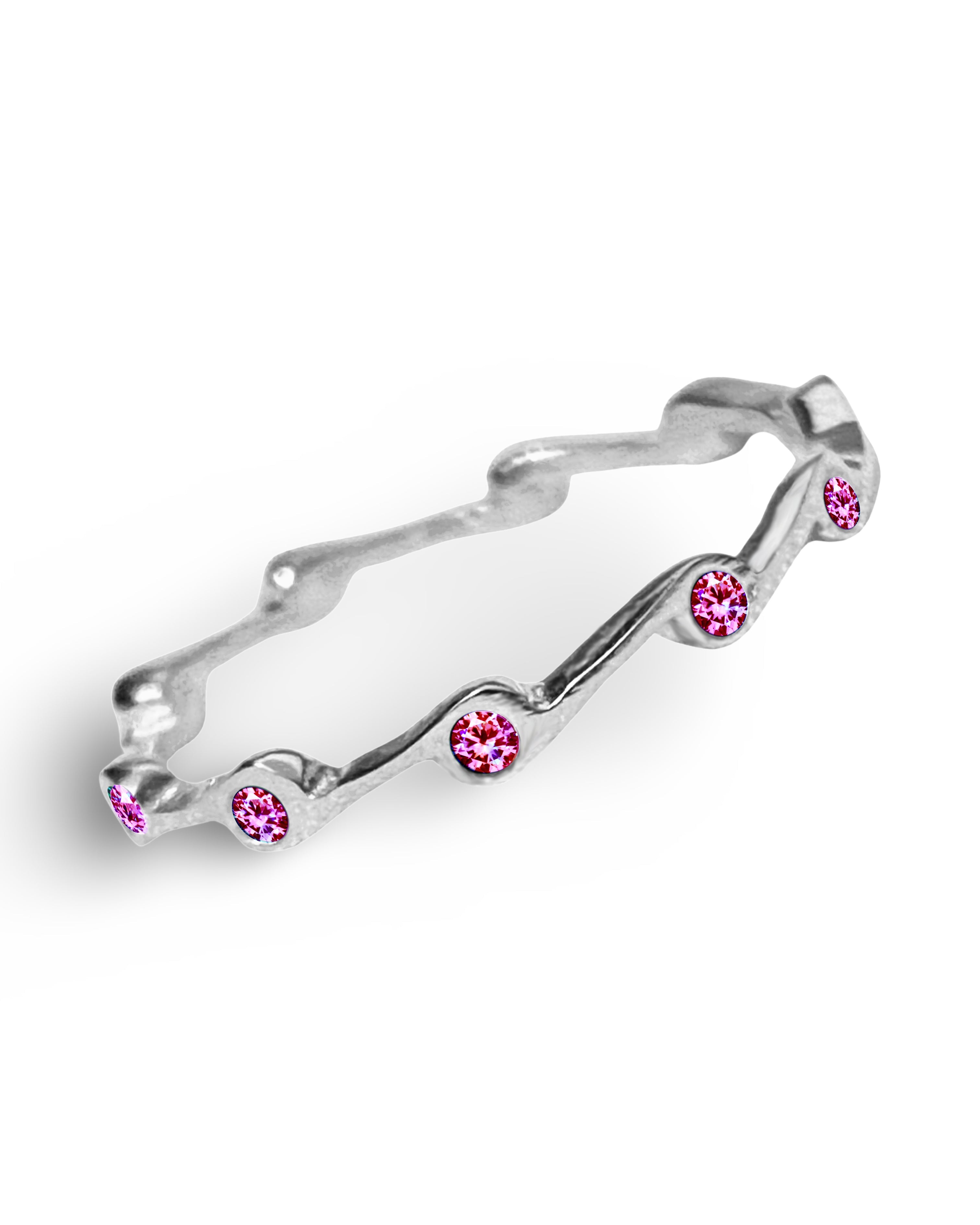 Pink Tourmaline Birthstone Stacker Ring | Rings | Wiccan Center