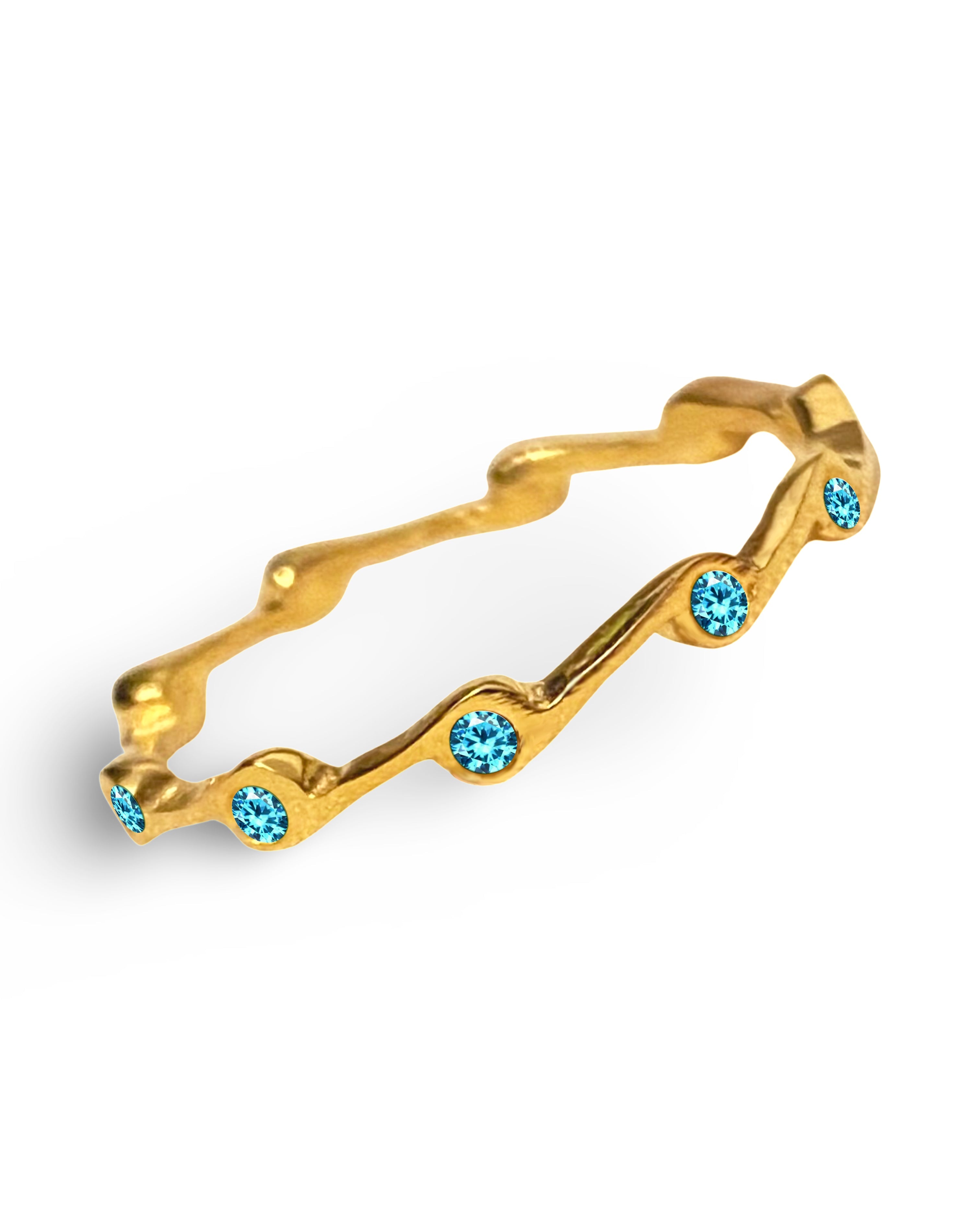 Aquamarine Birthstone Stacker Ring | Rings | Wiccan Center