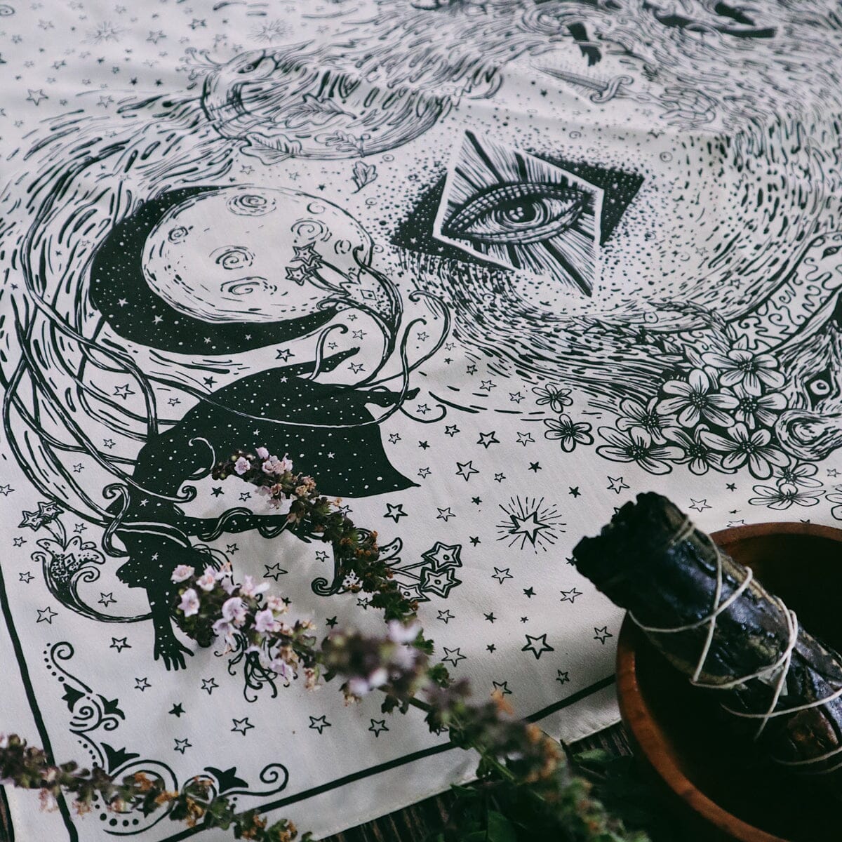 The Visions Silk Kerchief | Altar Cloth | Wiccan Center