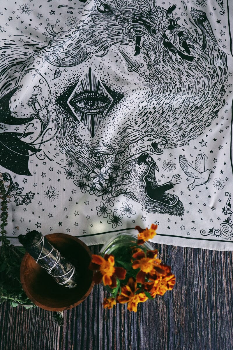 The Visions Silk Kerchief | Altar Cloth | Wiccan Center