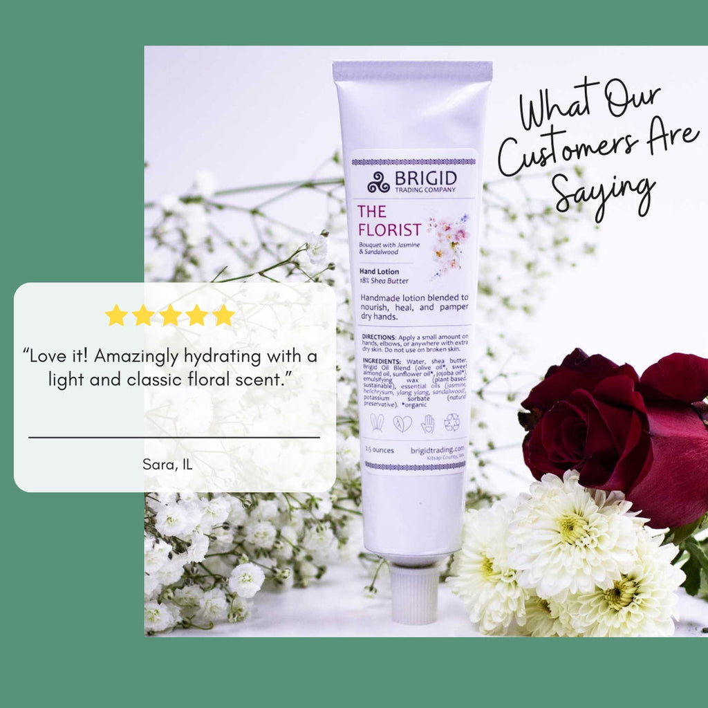 The Florist Natural Hand Lotion - Jasmine, Ylang Ylang, Helichrysum, and Sandalwood | Hand Lotion | Wiccan Center