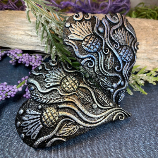 Double Thistle Love Brooch - Handmade in Scotland | Brooch | Wiccan Center