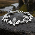 Cheerful Scottish Thistle Bracelet in Sterling Silver | Bracelet | Wiccan Center