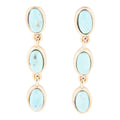 Three Times the Blue Turquoise Golden Drop Earrings | Earrings | Wiccan Center