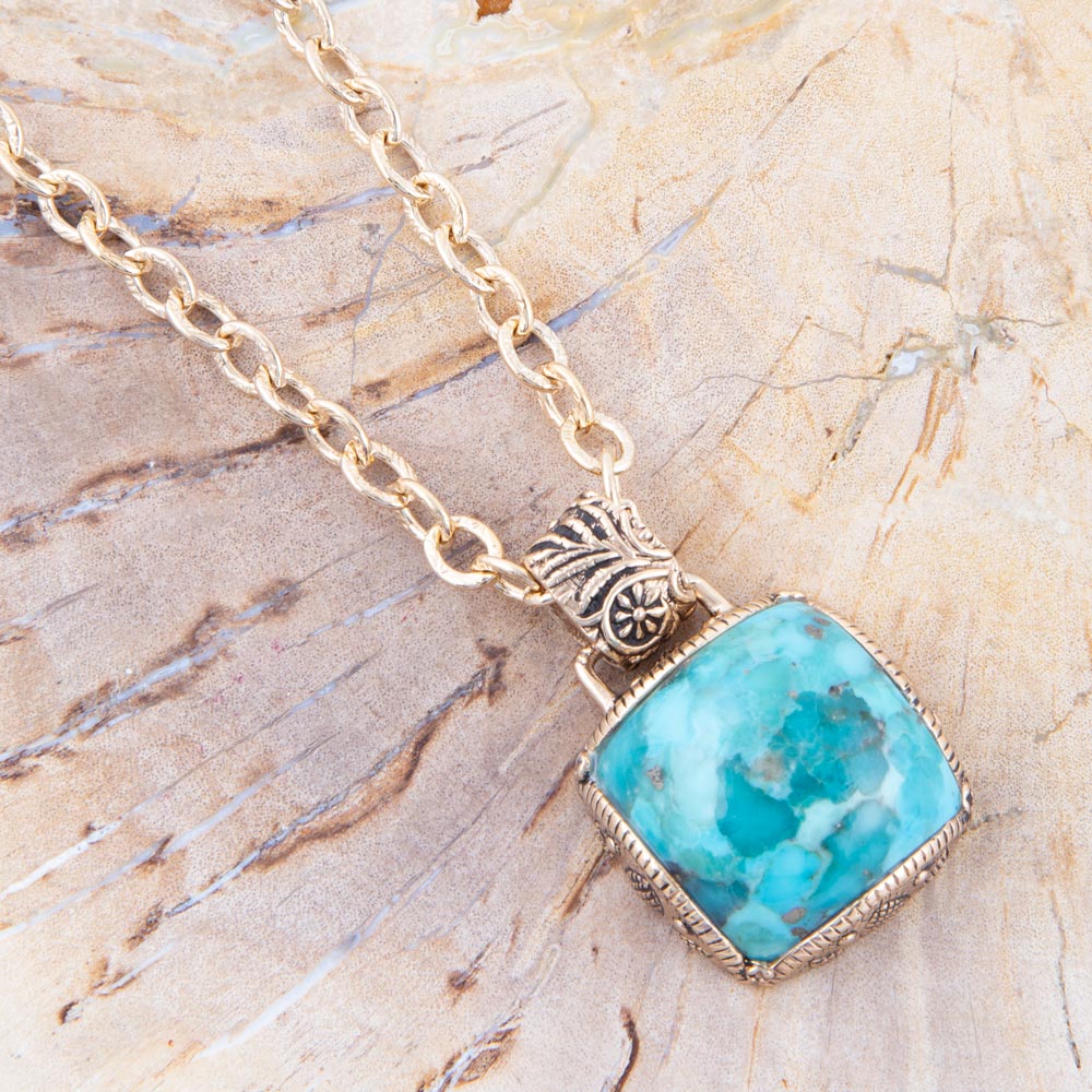 Three Turquoise Stone Necklace | Necklaces | Wiccan Center