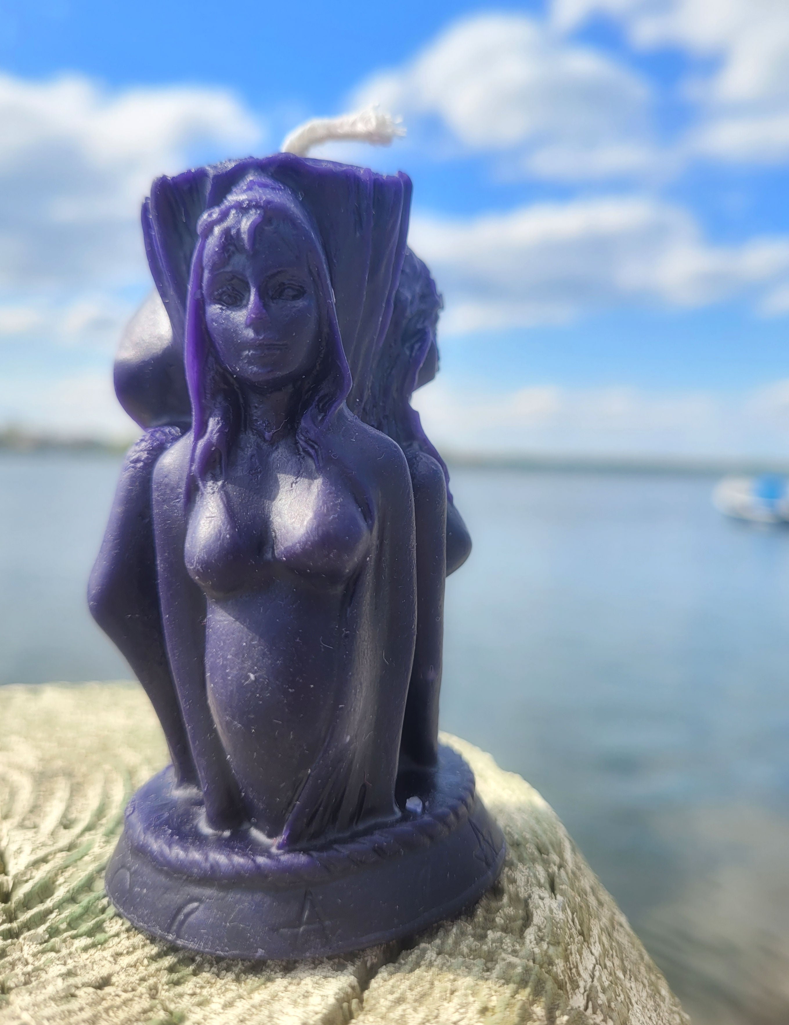 The Triple Goddess Candle, The Maiden, The Mother, the Crone Beeswax Candle | Candle | Wiccan Center